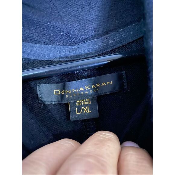 Donna Karan Sleepwear Black Cowl Neck Soft Sleep Shirt Women's Size L/XL - Picture 4 of 7